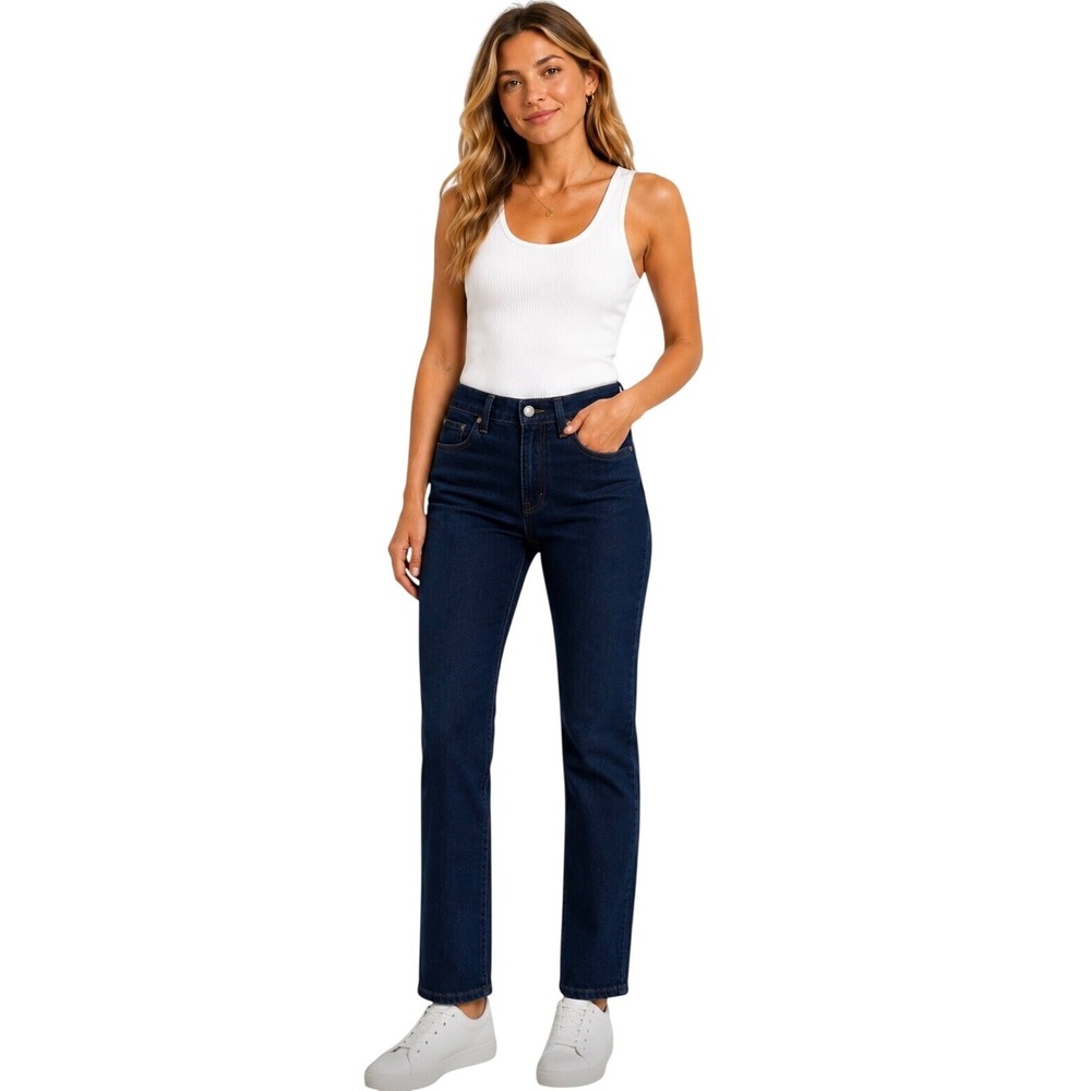 Rag & Bone Nina High-Rise Straight Leg Jeans Harlow Indigo Wash Size 29